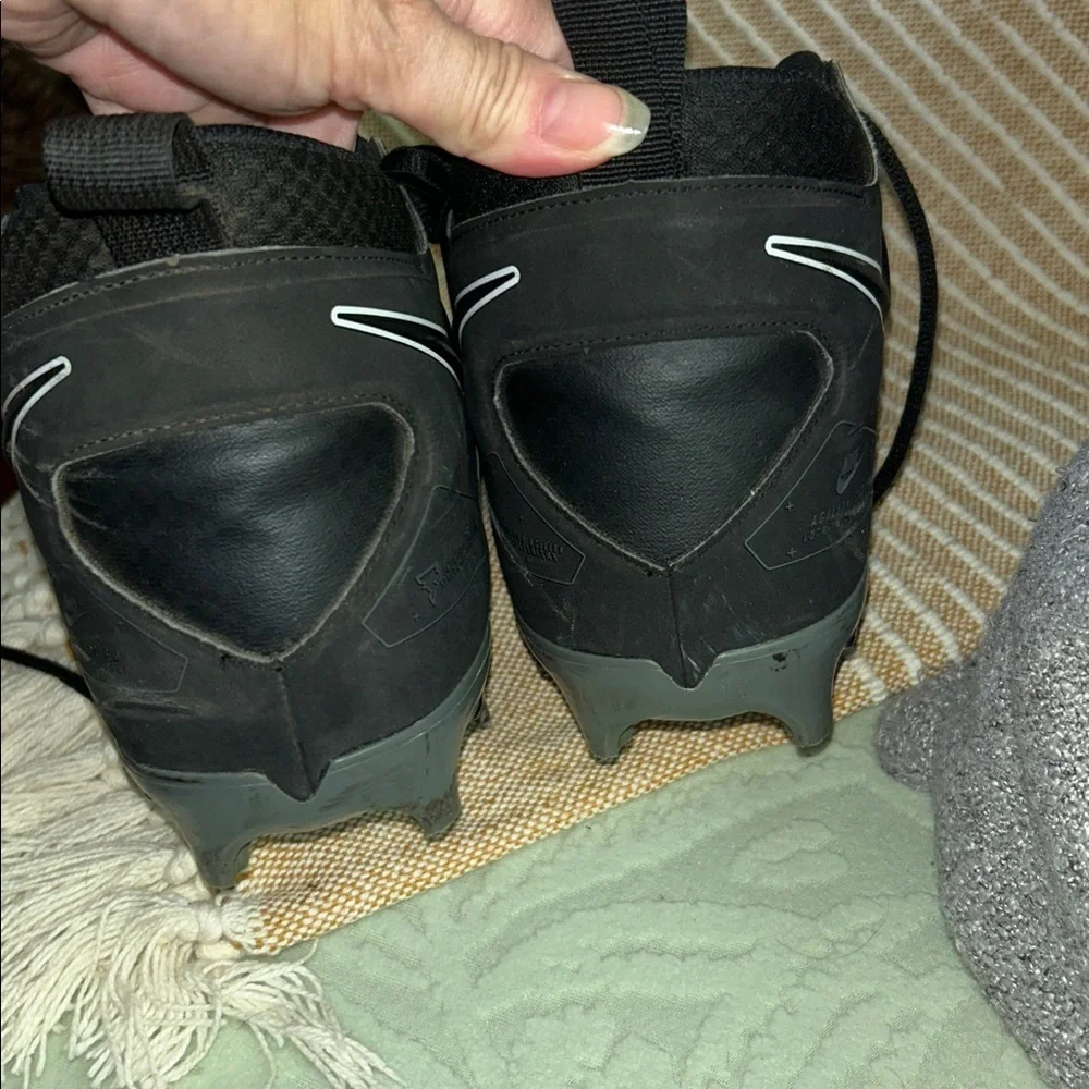 Nike Alpha 3 Menace Black and White Cleats